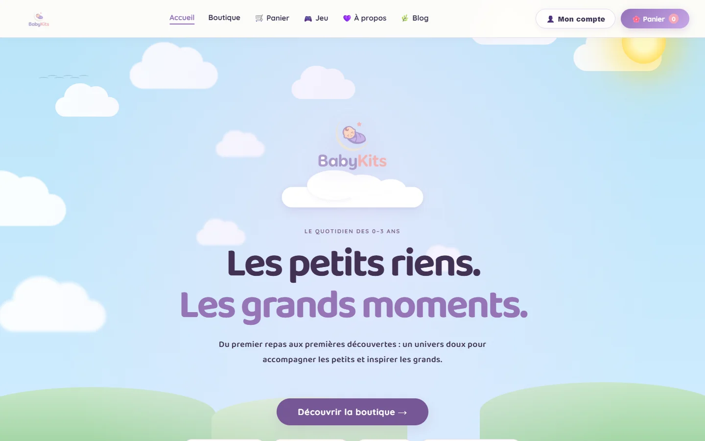 Aperçu du site BabyKits