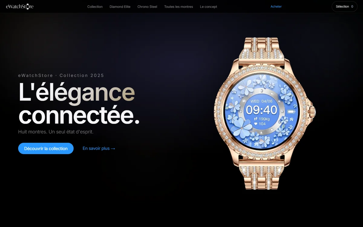 Aperçu du site eWatchStore