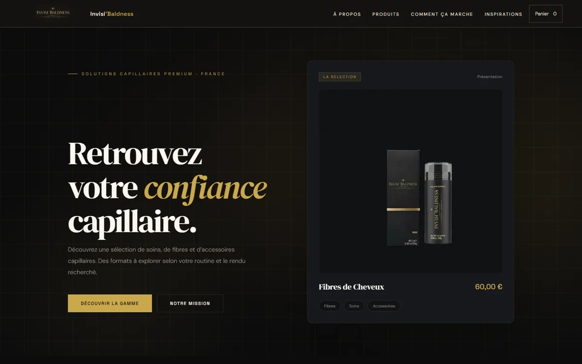 Aperçu du site Invisi’Baldness