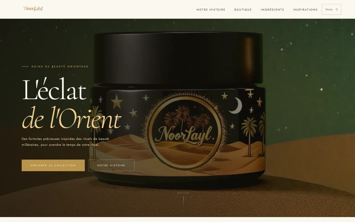 Aperçu du site NoorLayl